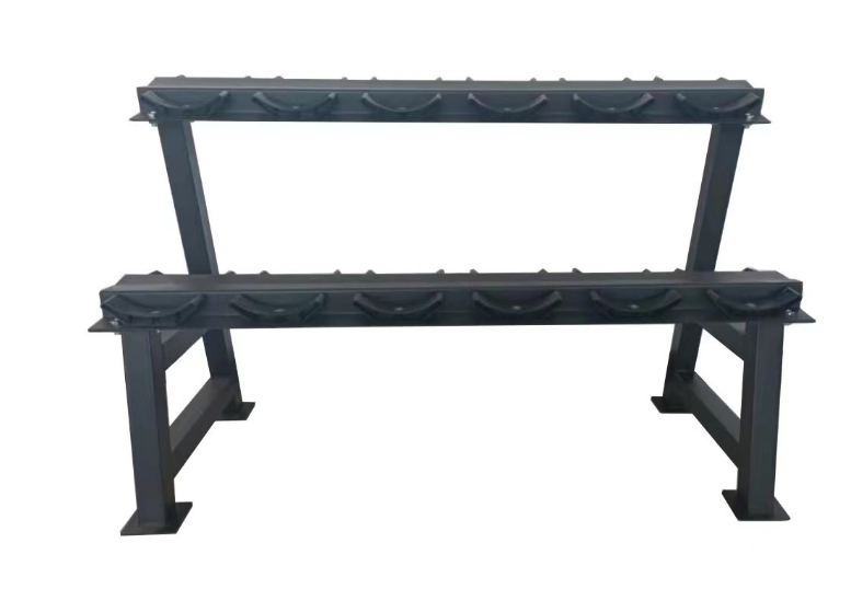 6 Pairs of Black Dumbbell Racks